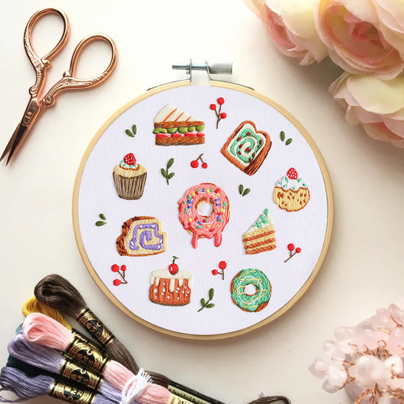 Rubbyoo Embroidery Kit - Yummy Pastry |  Beginner Handmade Craft | Decorative Gift For Desert Lover - image 2