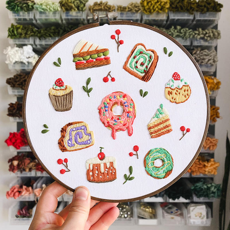 Rubbyoo Embroidery Kit - Yummy Pastry |  Beginner Handmade Craft | Decorative Gift For Desert Lover - image 4