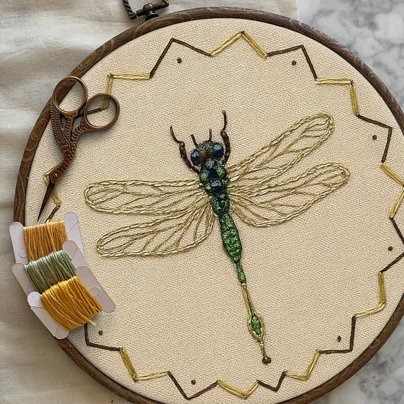 Rubbyoo Bead Embroidery Kit - Beautiful Dragonfly | Diy Needle Art | Handmade Decorative Craft  - image 2