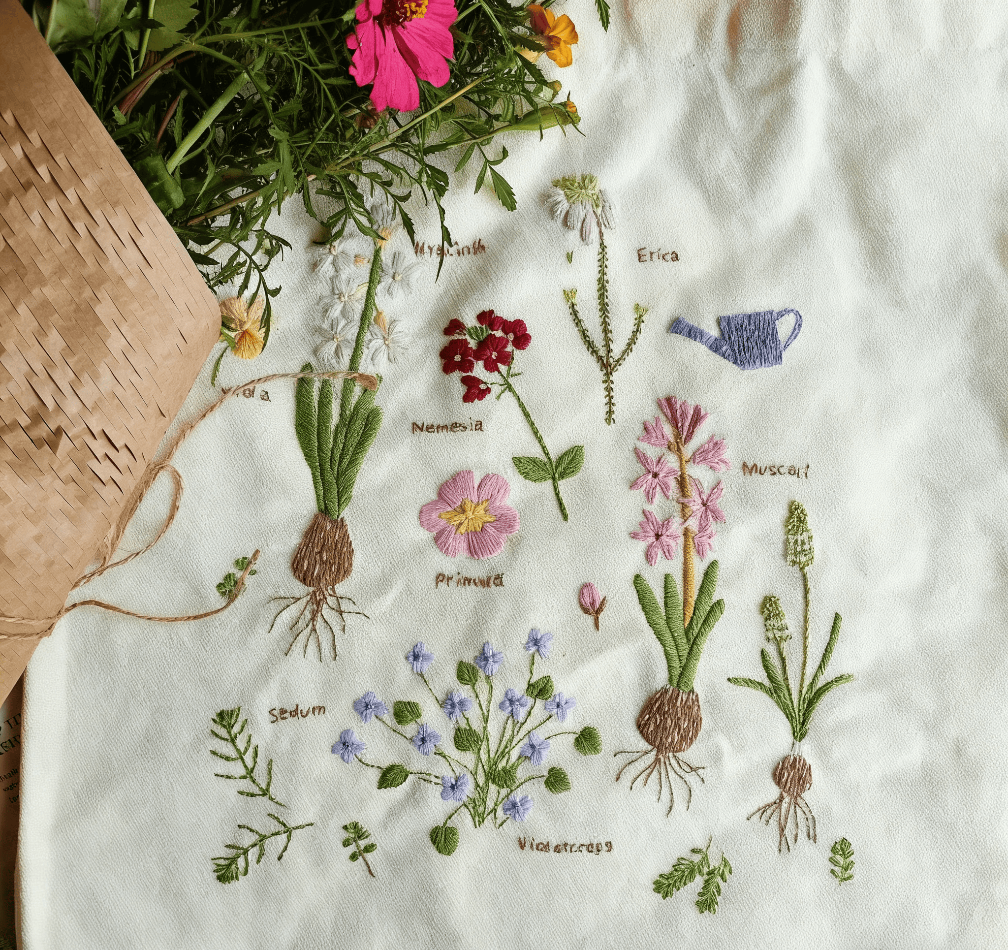  Embroidery Canvas Bag Kits | Blooming Garden | Unique Handmade Craft | Guft For Friend - image 3