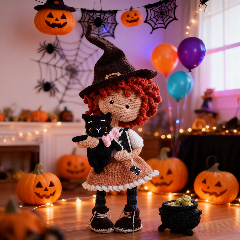 Diy Handmade Witch Girl Kit - Halloween Spooky Craft | Home Hanging Decoration  - Diy Handmade Witch Girl Kit - image 1