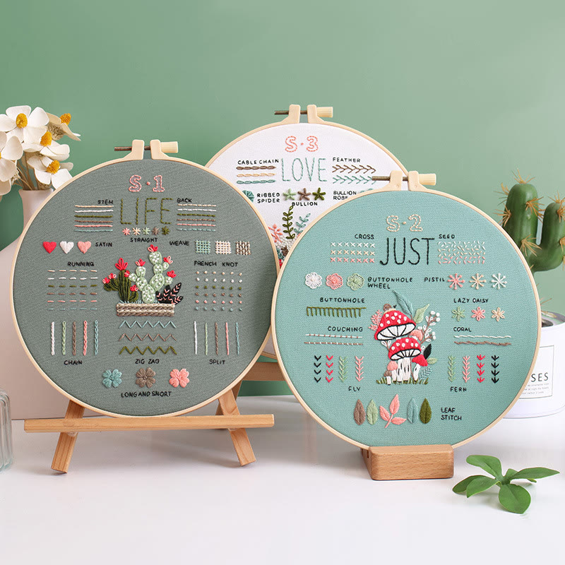 Rubbyoo Beginner Stitch Practice Kit - Diy Starter Embroidery Set | 3 Level Floral And Botanical Needlecraft | Nice Gifts For Sewing Enthusiast - image 6