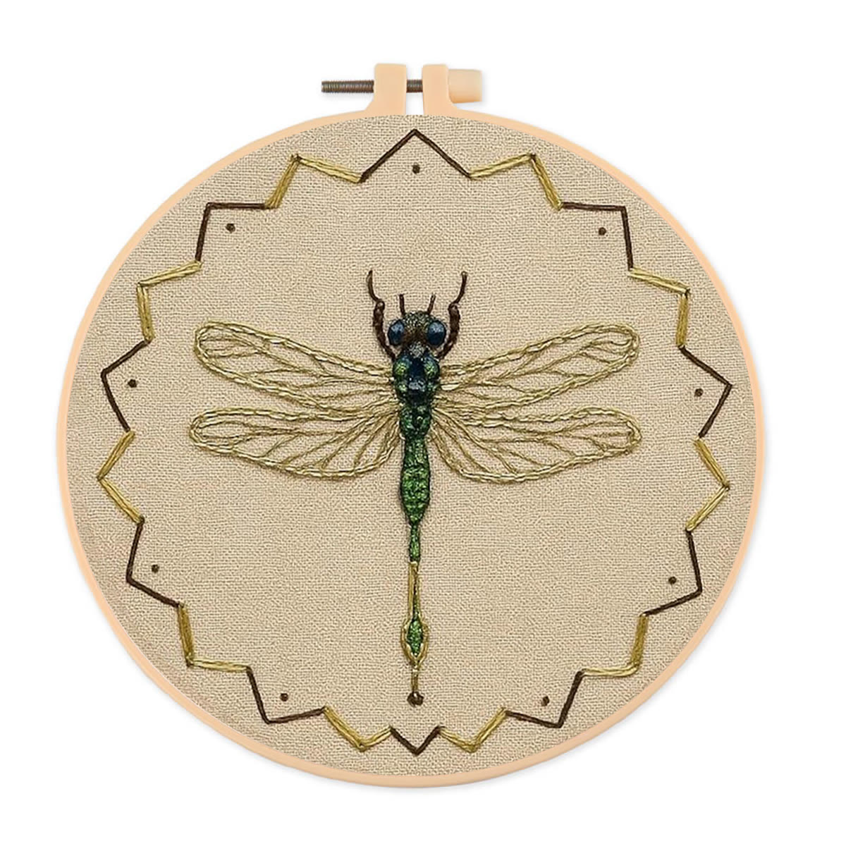 Rubbyoo Bead Embroidery Kit - Beautiful Dragonfly | Diy Needle Art | Handmade Decorative Craft  - 15cm*15cm - image 1