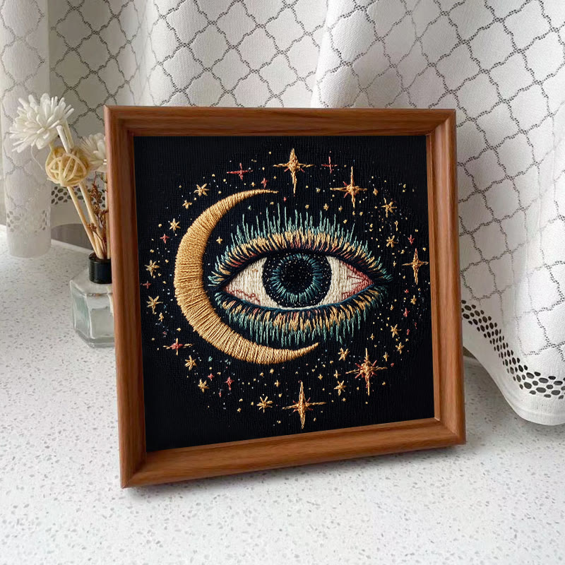 Rubbyoo Embroidery Kit - Witchy Eye | Celestial Decorative Craft | Gothic Needle Artwork - Embroidery Kit Plus An Extra Frame - image 10