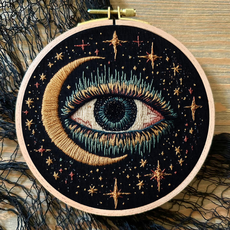 Rubbyoo Embroidery Kit - Witchy Eye | Celestial Decorative Craft | Gothic Needle Artwork - image 2