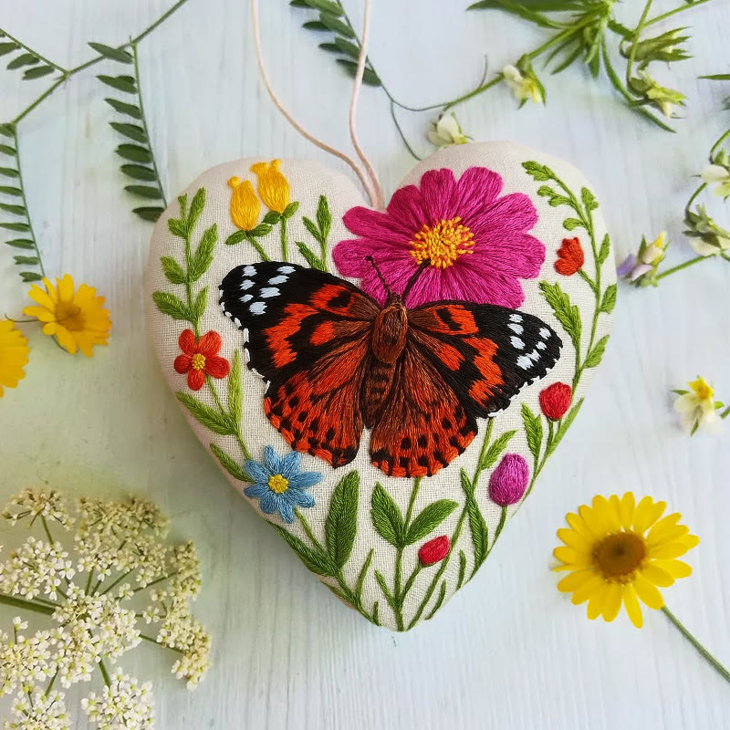 Rubbyoo Heart Embroidery Kit - Vivid Butterfly | Personalized Handmade Art | Diy Birthday Gifts - image 4