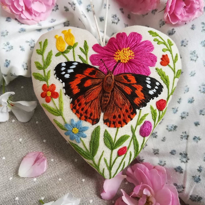 Rubbyoo Heart Embroidery Kit - Vivid Butterfly | Personalized Handmade Art | Diy Birthday Gifts - image 5