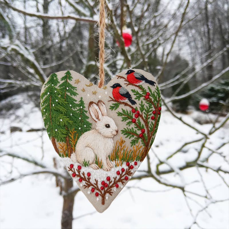 Rubbyoo Heart Embroidery Kit - Lovely Rabbit |  Beginners Sewing Decorations | Christmas Handmade Decor  - image 4