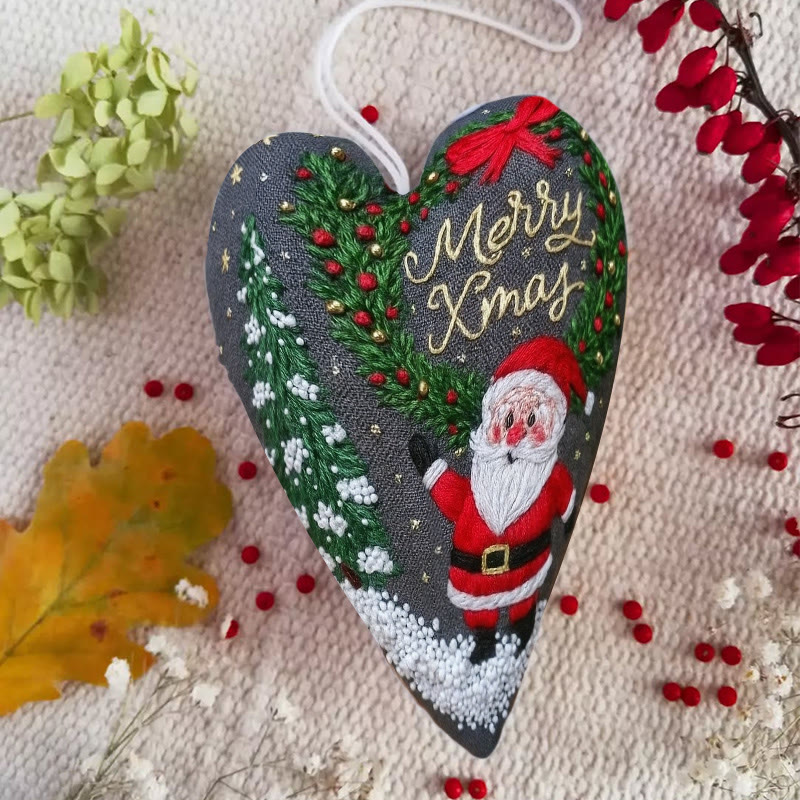 Rubbyoo Heart Embroidery Kit - Merry Christmas | Diy Holiday Collection | Nice Gifts For Friends - image 8