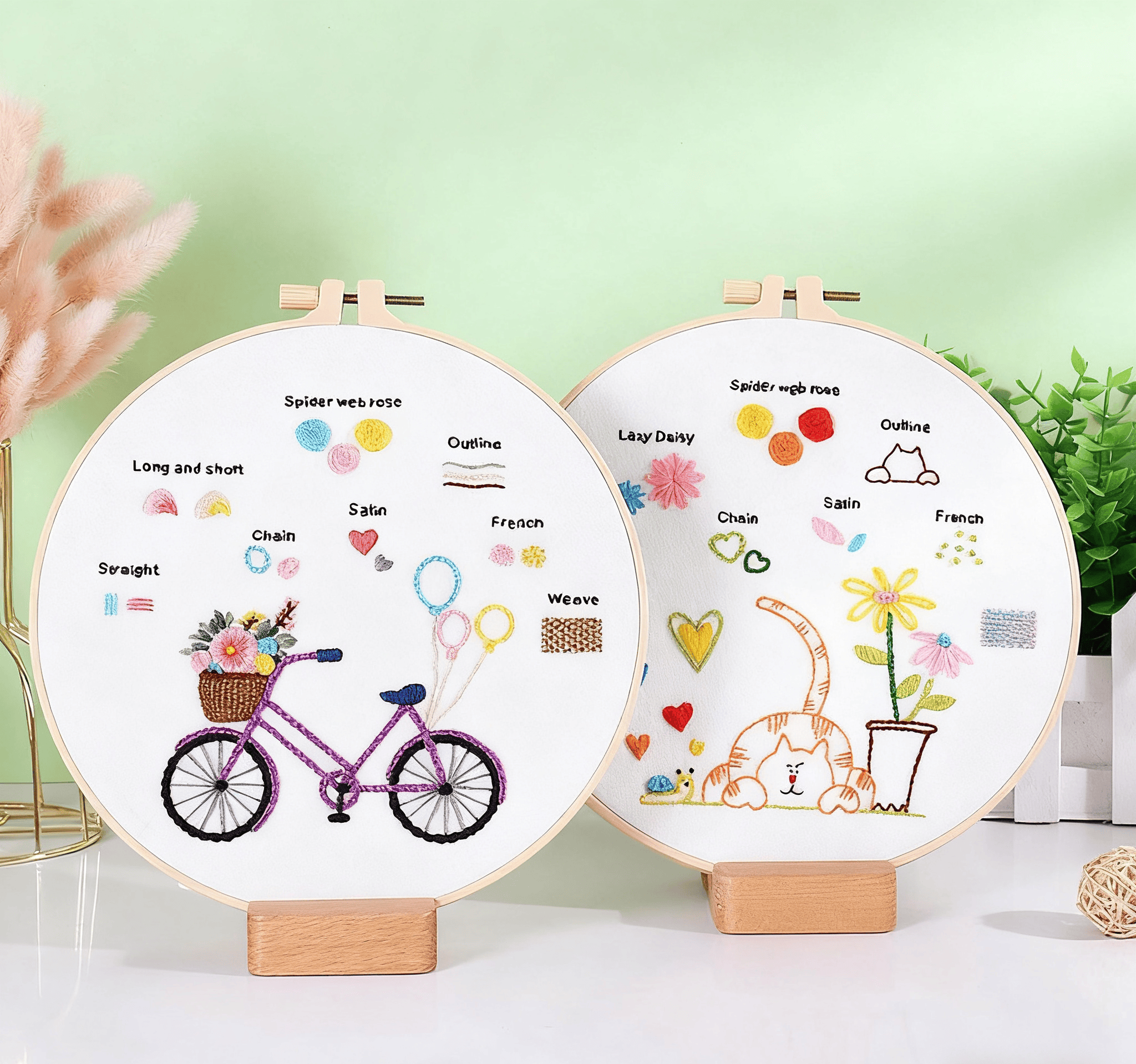 Rubbyoo Embroidery Starter Practice Kit - Easy Stitch Handicraft | Perfect For Needlework Beginner - image 8