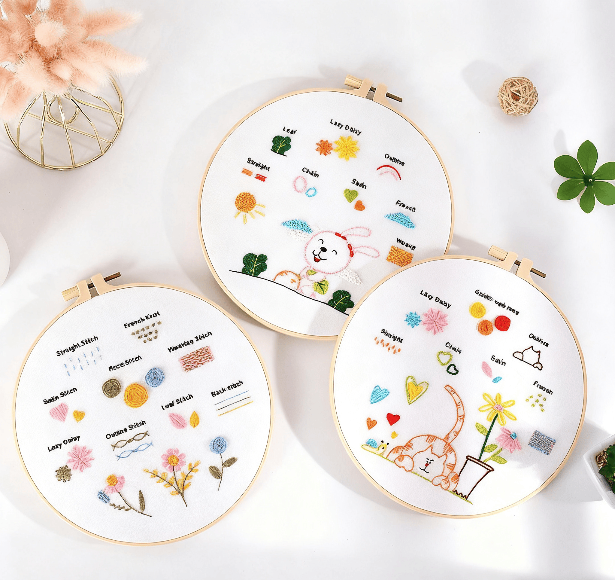 Rubbyoo Embroidery Starter Practice Kit - Easy Stitch Handicraft | Perfect For Needlework Beginner - image 1