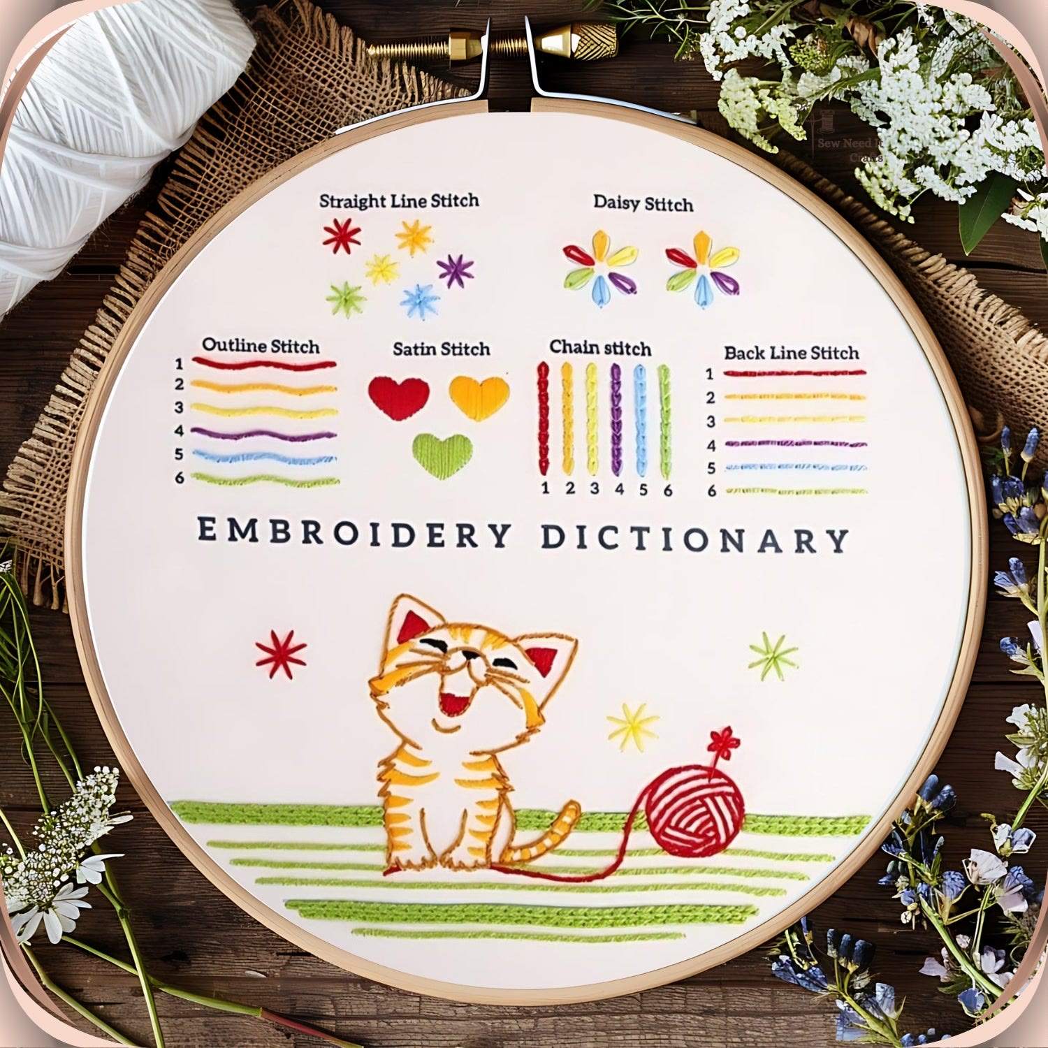 Rubbyoo 3-piece Embroidery Starter Kit - Adorable Animal  Practice Pattern | Diy Art Craft For Aldult - image 3