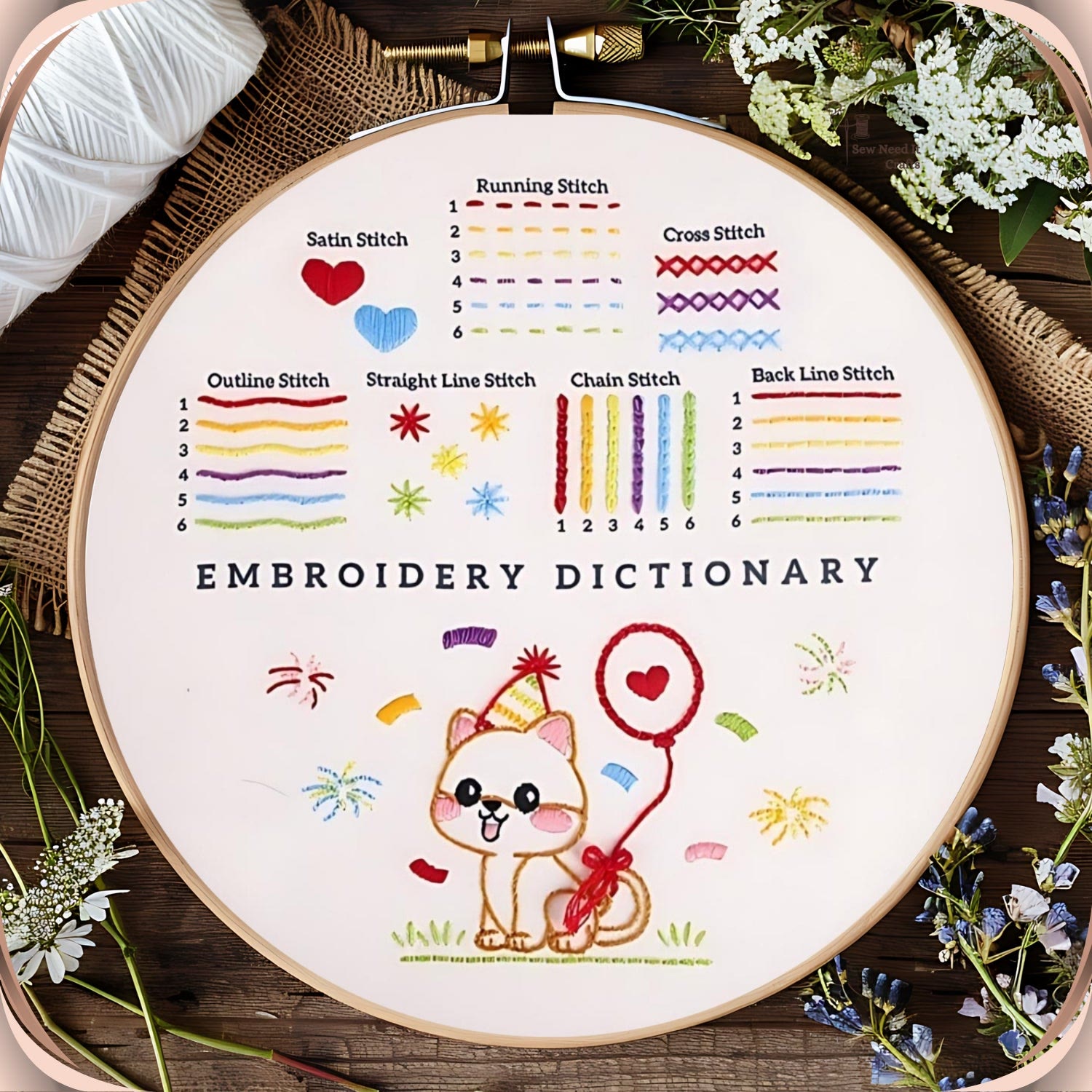 Rubbyoo 3-piece Embroidery Starter Kit - Adorable Animal  Practice Pattern | Diy Art Craft For Aldult - image 2