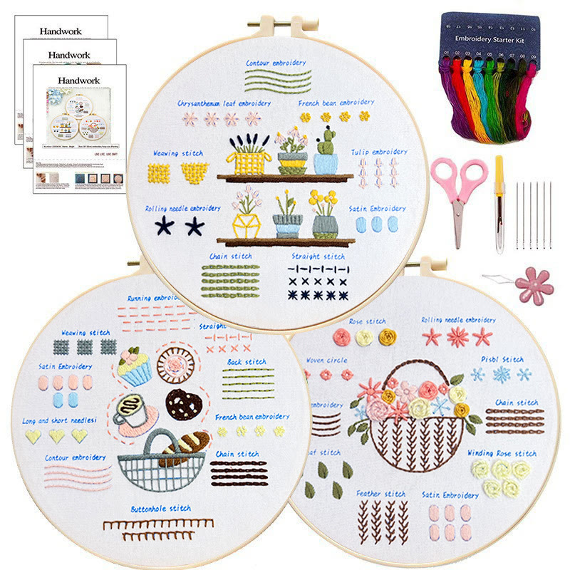 Rubbyoo 3-piece Embroidery Starter Kit - Diy Needle Craft | Beginner Handmade Art | Gifts For Stitch Enthusiasts  - 3-piece Embroidery Starter Kit - image 4