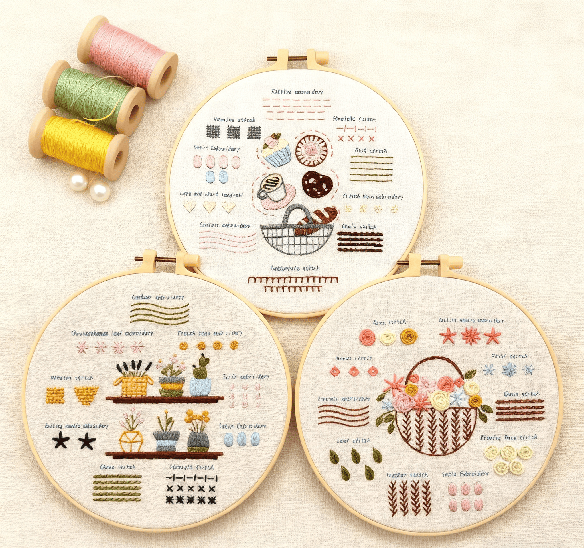 Rubbyoo 3-piece Embroidery Starter Kit - Diy Needle Craft | Beginner Handmade Art | Gifts For Stitch Enthusiasts  - image 2