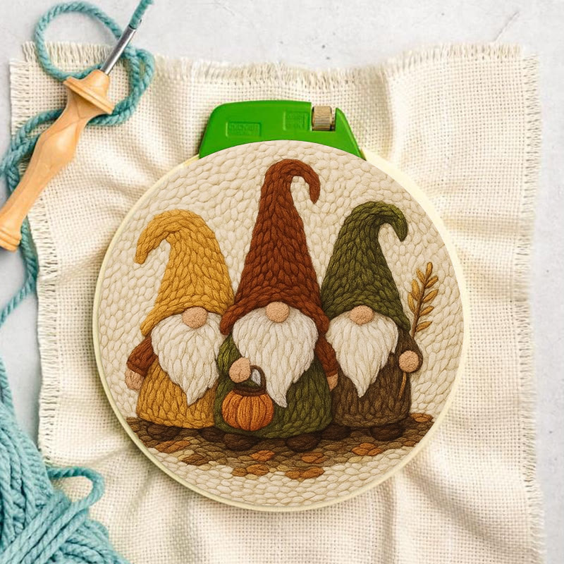 Mysterious Gnome Punch Needle Kit - Spooky Halloween Craft | Diy Needle Art - image 3