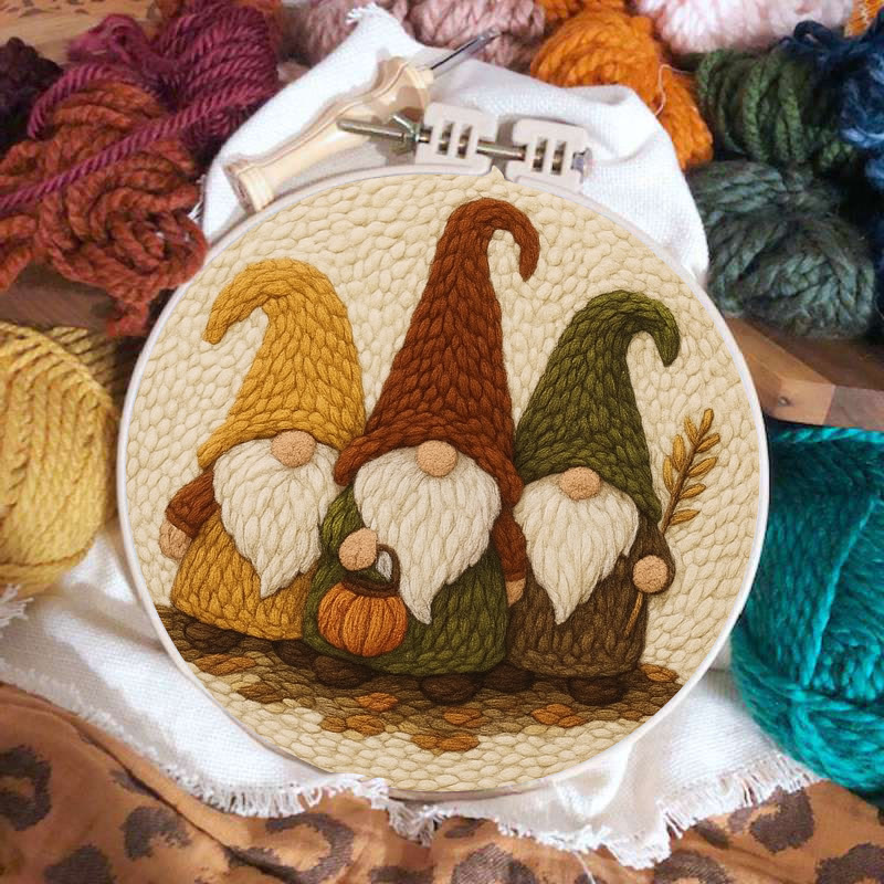 Mysterious Gnome Punch Needle Kit - Spooky Halloween Craft | Diy Needle Art - image 2