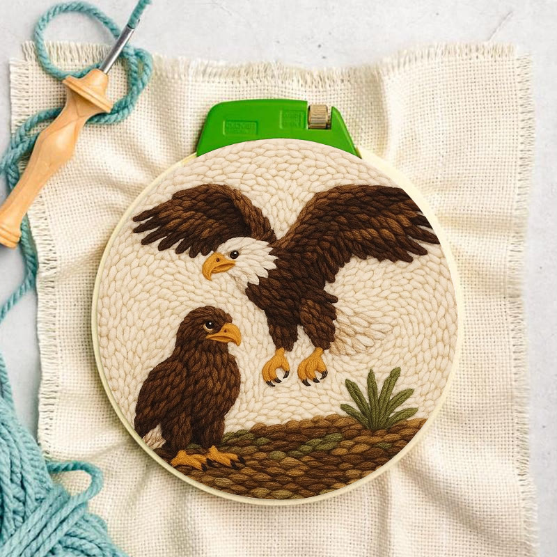 Fierce Eagle Punch Needle Kit - Diy Animal Craft | Perfect Gift For Bird Lovers - image 4
