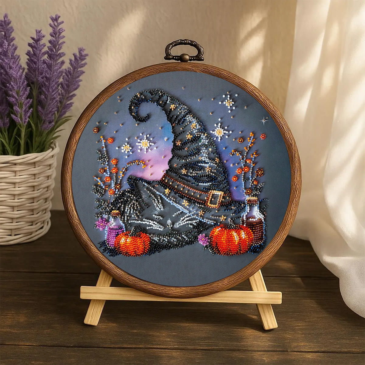 Rubbyoo Bead Embroidery Kit - Magic Hat | Diy Halloween Craft | Whimsical Decorative Handicraft  - image 5