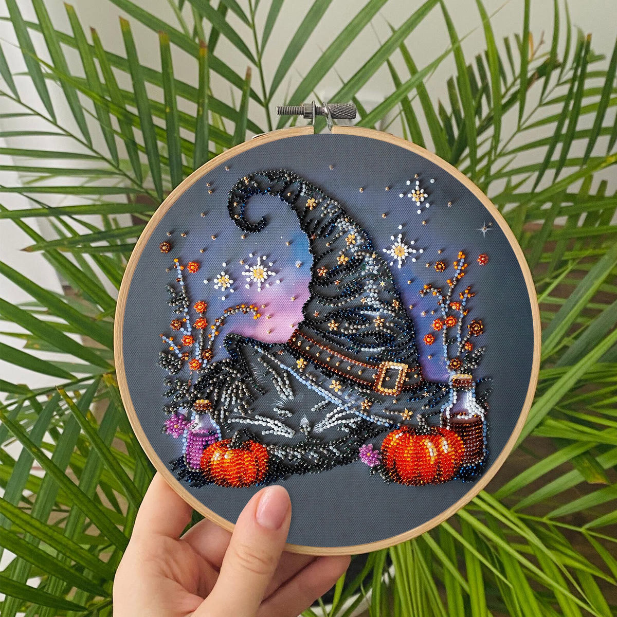 Rubbyoo Bead Embroidery Kit - Magic Hat | Diy Halloween Craft | Whimsical Decorative Handicraft  - image 8