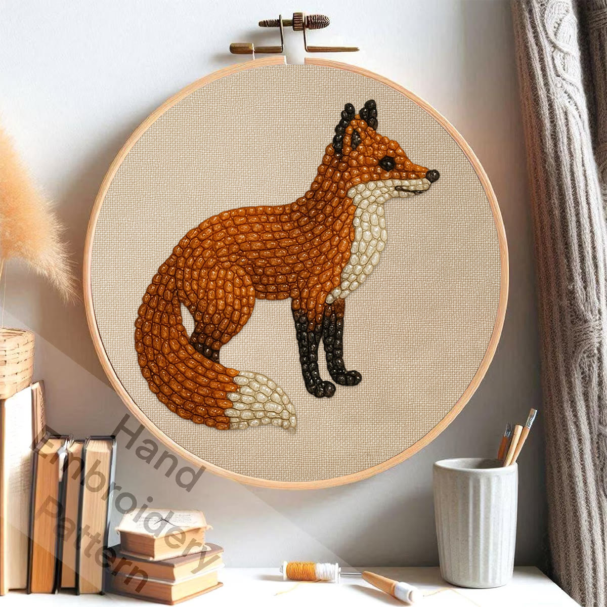 Rubbyoo Bead Embroidery Kit - Standing Fox | Diy Handmade Artwork | Easy Animal Craft For Aldult  - image 7