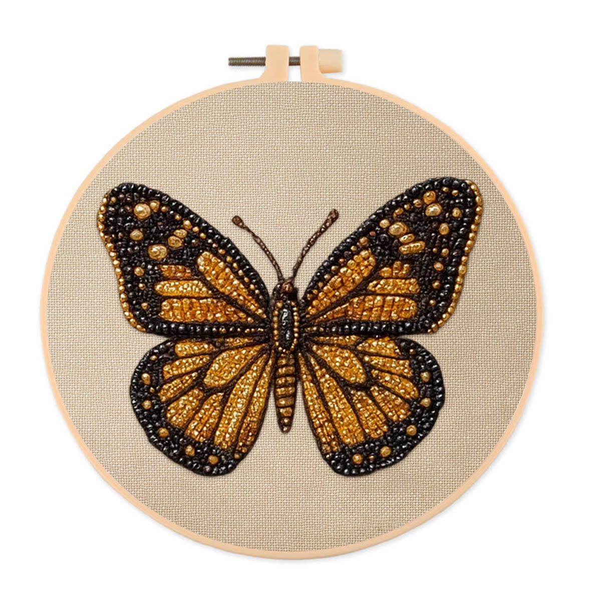 Rubbyoo Bead Embroidery Kit - Little Betterfly | Charming Desk Decor | Precious Gifts For Her  - 15cm*15cm - image 1