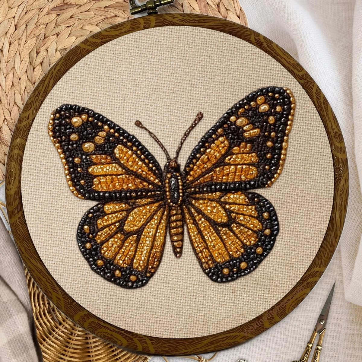 Rubbyoo Bead Embroidery Kit - Little Betterfly | Charming Desk Decor | Precious Gifts For Her  - image 2