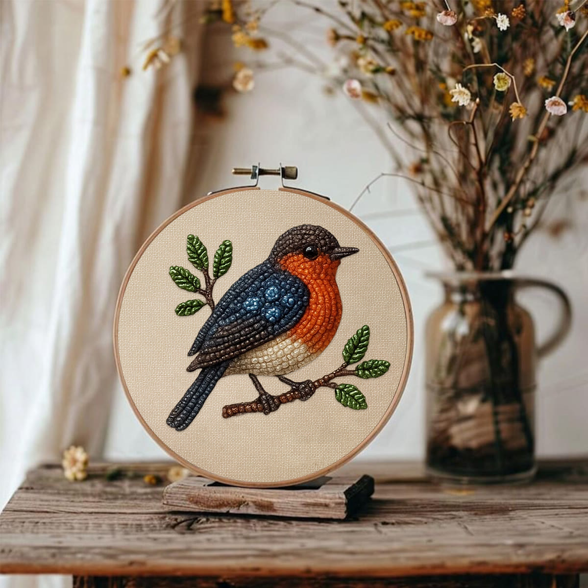 Rubbyoo Bead Embroidery Kit - Lovely Birds | Nice Animal Handicraft | Perfect Gift  - image 11