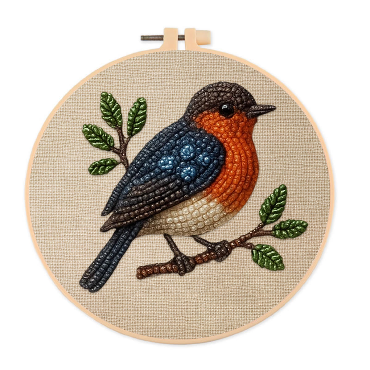 Rubbyoo Bead Embroidery Kit - Lovely Birds | Nice Animal Handicraft | Perfect Gift  - 15cm*15cm - image 1