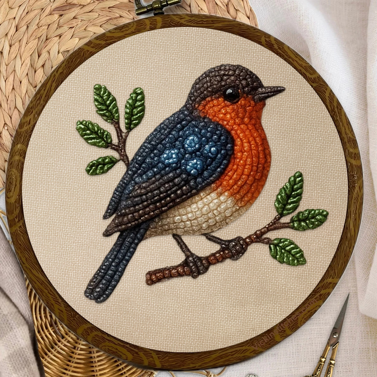 Rubbyoo Bead Embroidery Kit - Lovely Birds | Nice Animal Handicraft | Perfect Gift  - image 3
