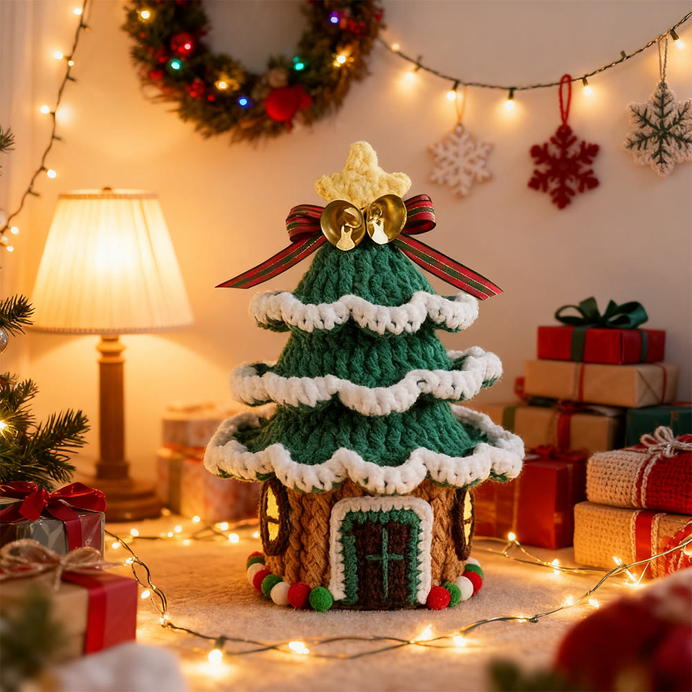 Diy Handmade Christmas Series Crochet Kit - Diy Gift For Friends | Perfect Holiday Home Decor - Christmas House A - image 2