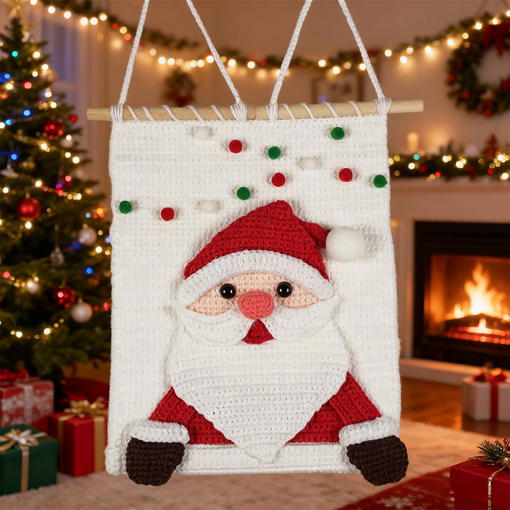 Diy Handmade Christmas Tapestry Crochet Kit - Christmas Wall Hanging | Unique Holiday Handicraft - Snowman - image 2