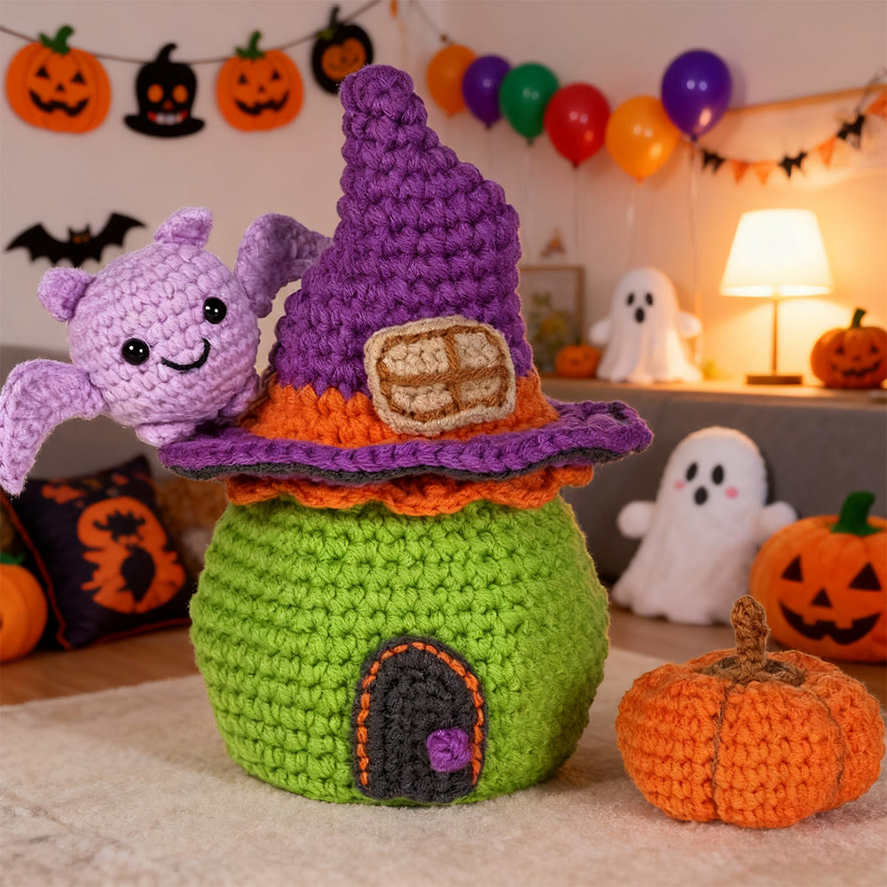 Diy Handmade Halloween Series Crochet Kit - Beginner Handmade Toy | Perfect For Halloween Ornament - Candy House - image 2
