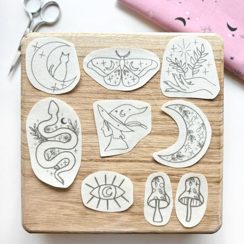 Magic Celestial Stick And Stitch Patterns | Diy Halloween Witch Designs | Perfect For Handmade Enthusiasts - 9pcs - image 4