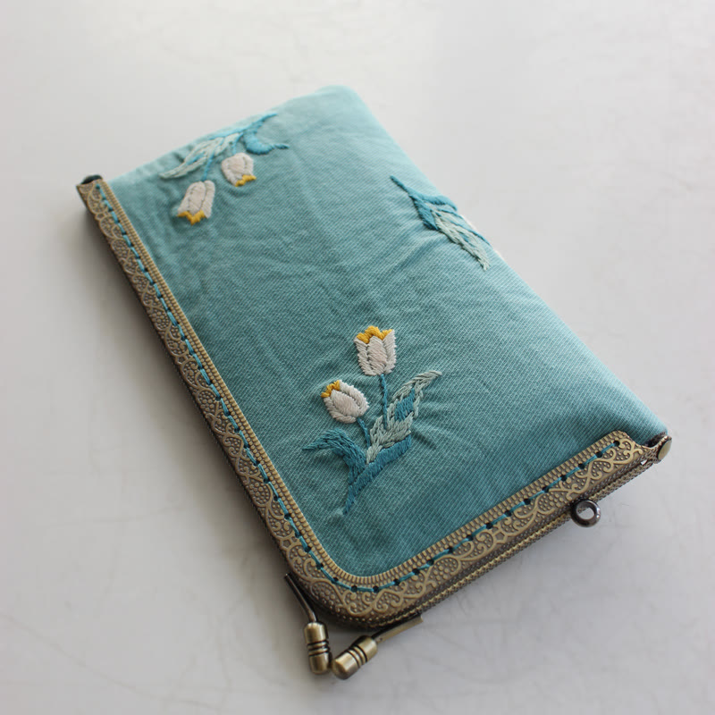 Embroidery Passport Bag Kit | Personalized Handmade Bag | Diy Travel Wallet - B - image 4