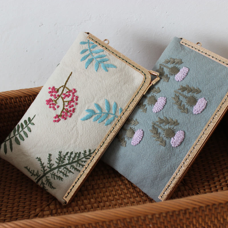 Embroidery Passport Bag Kit | Personalized Handmade Bag | Diy Travel Wallet - image 2