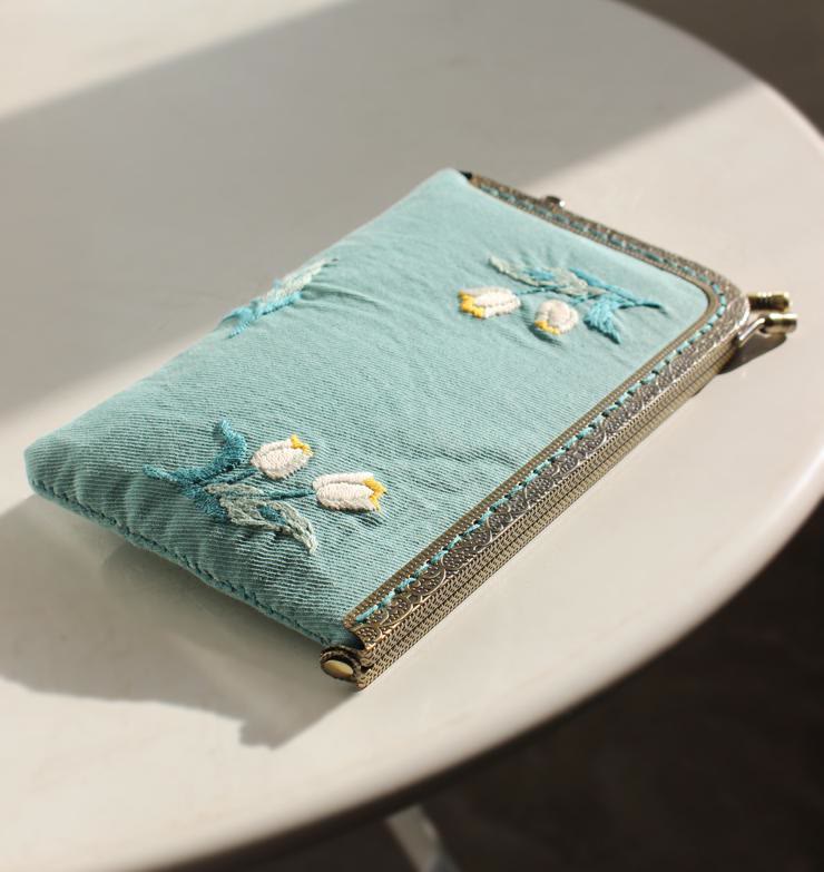 Embroidery Passport Bag Kit | Personalized Handmade Bag | Diy Travel Wallet - image 6