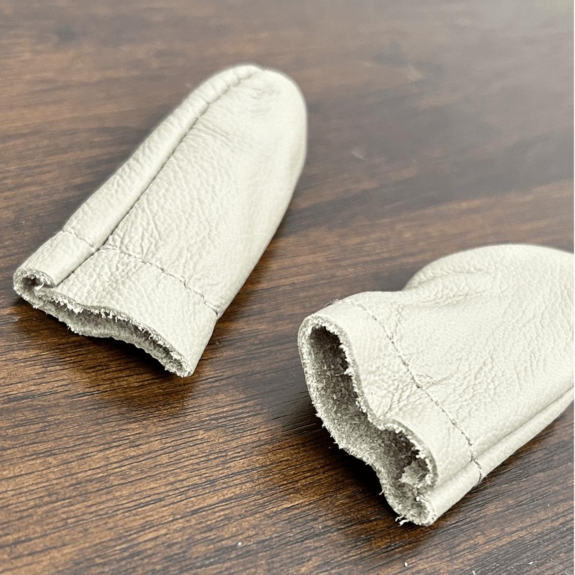 Pair of Craft Sewing Needle Felt Leather Finger Protectors - image 6