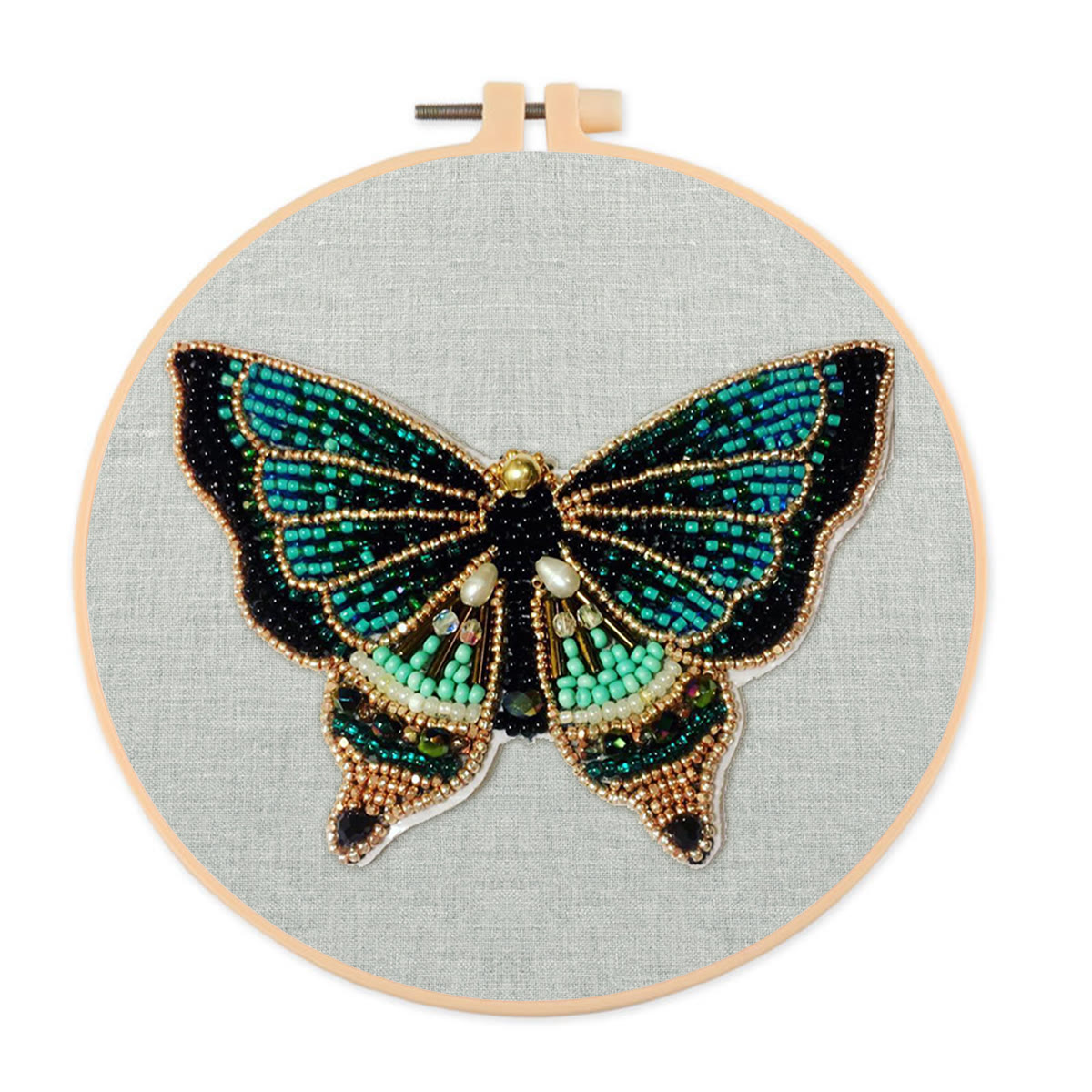 Rubbyoo Bead Embroidery Kit - Exquisite Butterfly | Diy Animal Craft | Unique Gift For Her - 20*20cm - image 1