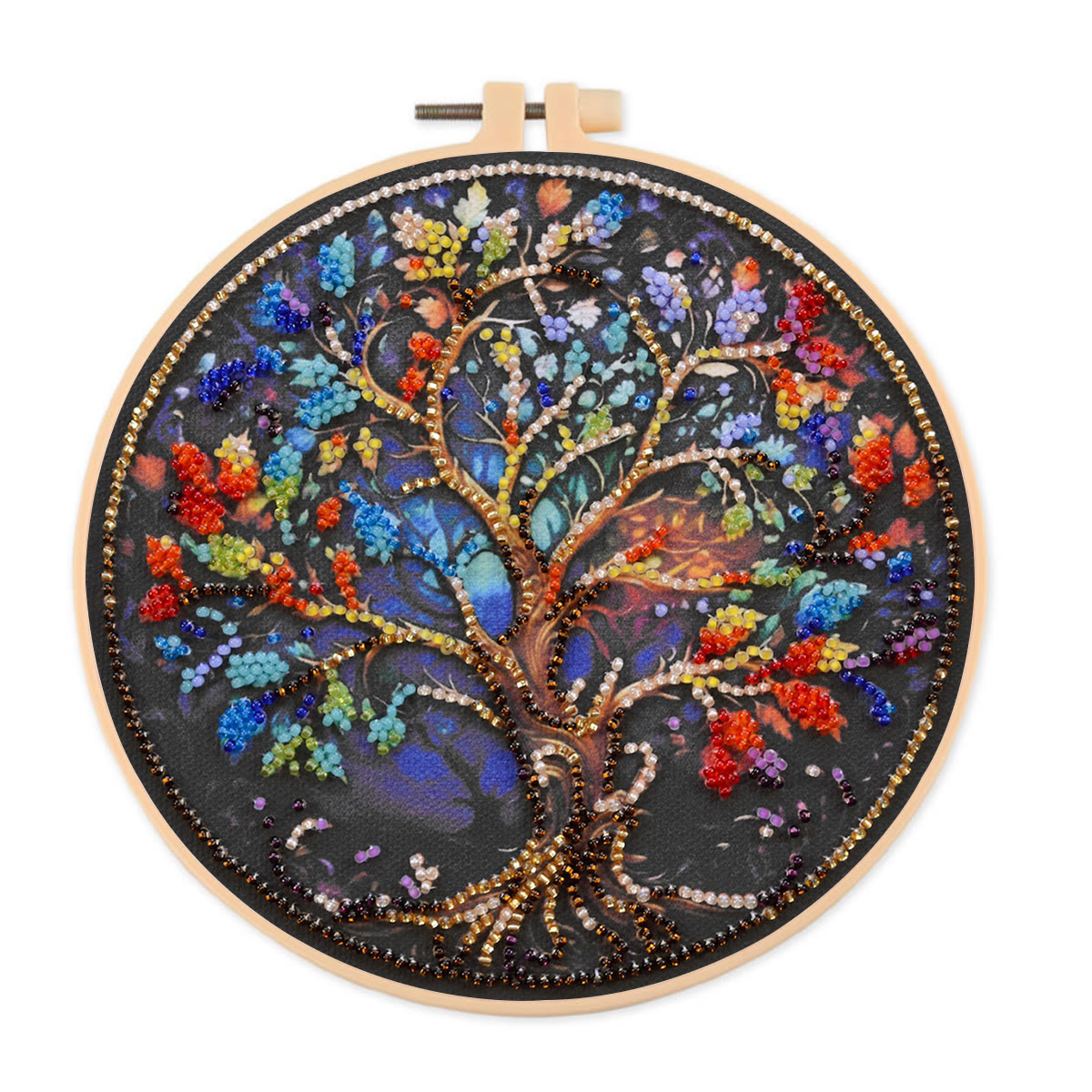 Rubbyoo Bead Embroidery Kit - Tree Of Life | Fantastic Needle Artwork | Craft For Home Adornment - 20*20cm - image 1