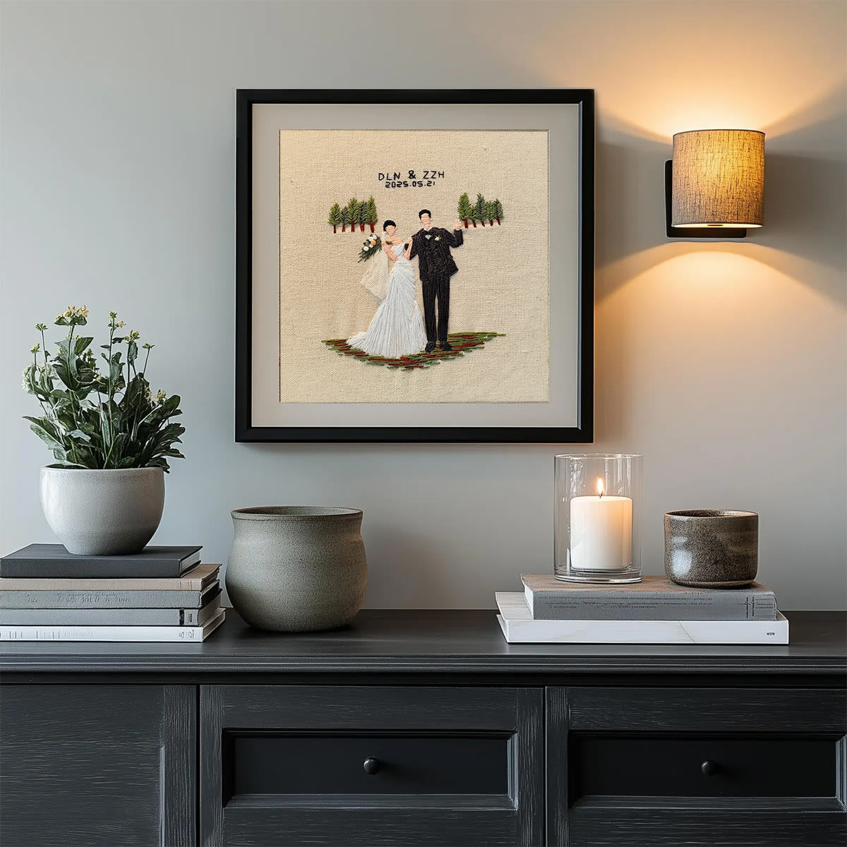 Rubbyoo Embroidery Kit - Sweet Couple | Unique Wedding Gifts | Diy Anniversary Craft - image 5