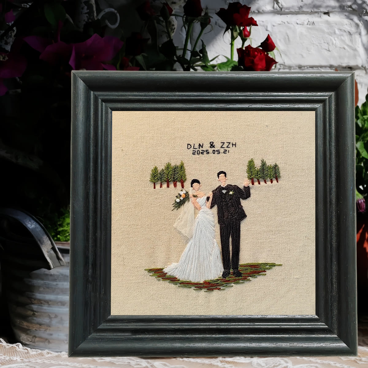 Rubbyoo Embroidery Kit - Sweet Couple | Unique Wedding Gifts | Diy Anniversary Craft - image 3