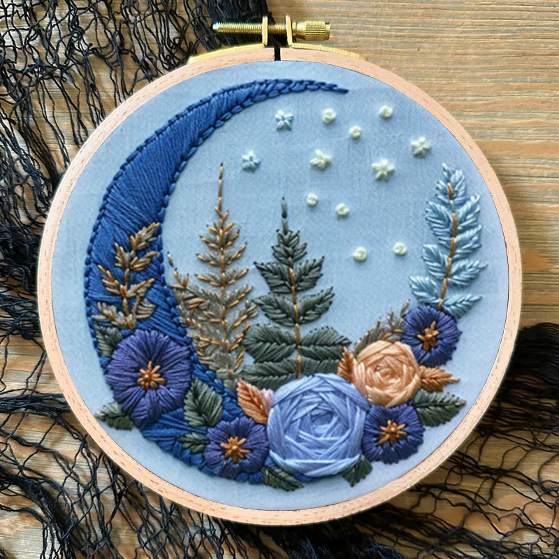 Rubbyoo Embroidery Kit - Floral Moom | Diy Celestial Craft | Perfect Home Decor  - image 6