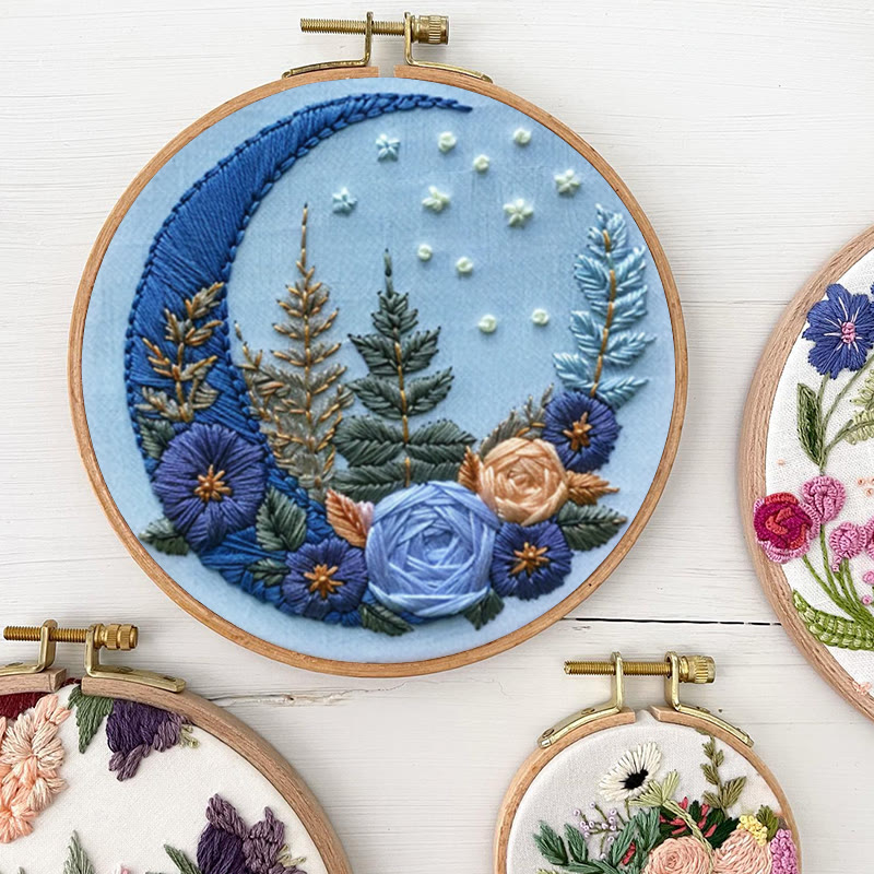 Rubbyoo Embroidery Kit - Floral Moom | Diy Celestial Craft | Perfect Home Decor  - image 4