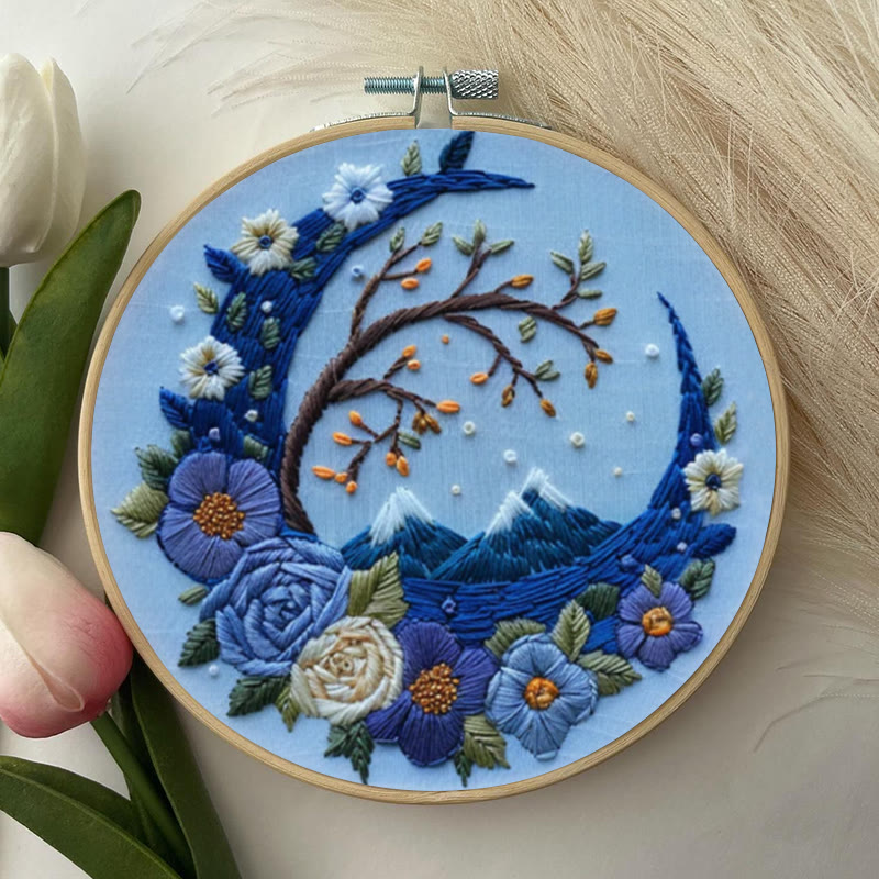 Rubbyoo Embroidery Kit - Woodland Moon | Mystical Handmade Art | Diy Decorative Craft - image 3