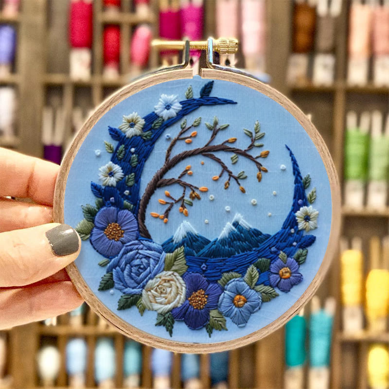 Rubbyoo Embroidery Kit - Woodland Moon | Mystical Handmade Art | Diy Decorative Craft - image 2