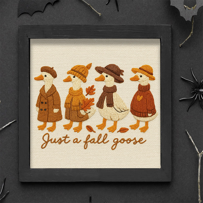 Rubbyoo Embroidery Kit - Autumn Goose | Halloween Animal Craft | Nice Handmade Gifts - image 9