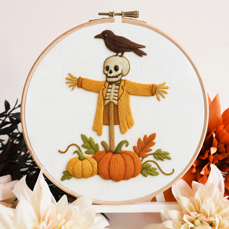 Rubbyoo Embroidery Kit - Spooky Scarecrow | Creative Halloween Craft | Nice Hanging Decor - image 2