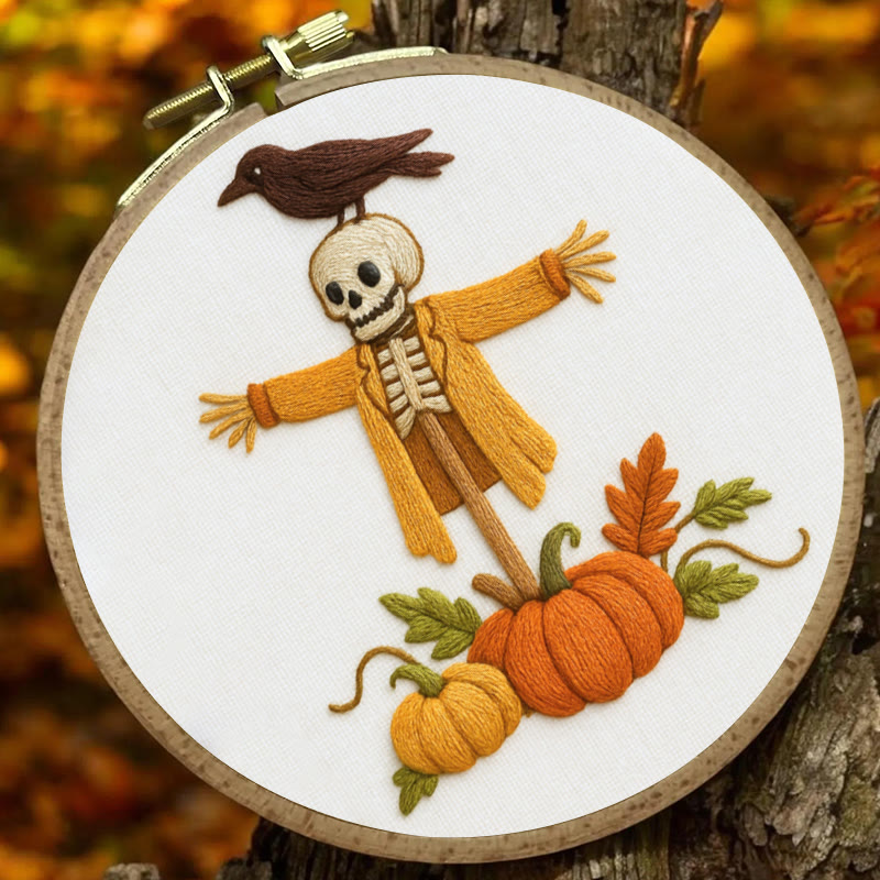 Rubbyoo Embroidery Kit - Spooky Scarecrow | Creative Halloween Craft | Nice Hanging Decor - image 4