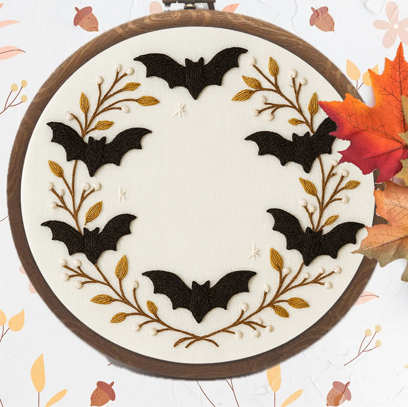 Rubbyoo Embroidery Kit - Halloween Bats | Easy Needle Craft | Perfect For Home Decor - image 3